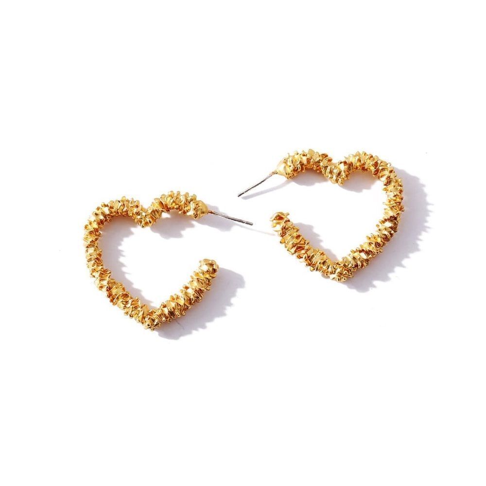 Heart hoop earrings N959